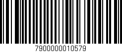 Código de barras (EAN, GTIN, SKU, ISBN): '7900000010579'