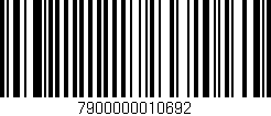 Código de barras (EAN, GTIN, SKU, ISBN): '7900000010692'