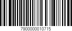 Código de barras (EAN, GTIN, SKU, ISBN): '7900000010715'