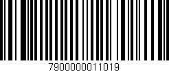 Código de barras (EAN, GTIN, SKU, ISBN): '7900000011019'