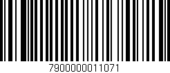 Código de barras (EAN, GTIN, SKU, ISBN): '7900000011071'