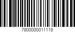 Código de barras (EAN, GTIN, SKU, ISBN): '7900000011118'