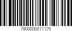 Código de barras (EAN, GTIN, SKU, ISBN): '7900000011125'