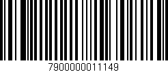 Código de barras (EAN, GTIN, SKU, ISBN): '7900000011149'
