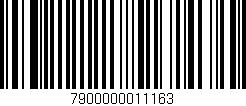 Código de barras (EAN, GTIN, SKU, ISBN): '7900000011163'