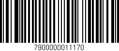 Código de barras (EAN, GTIN, SKU, ISBN): '7900000011170'