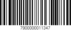 Código de barras (EAN, GTIN, SKU, ISBN): '7900000011347'