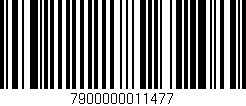 Código de barras (EAN, GTIN, SKU, ISBN): '7900000011477'