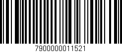 Código de barras (EAN, GTIN, SKU, ISBN): '7900000011521'