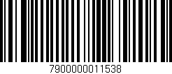 Código de barras (EAN, GTIN, SKU, ISBN): '7900000011538'
