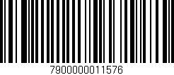 Código de barras (EAN, GTIN, SKU, ISBN): '7900000011576'