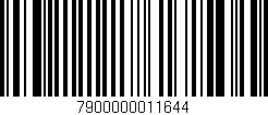 Código de barras (EAN, GTIN, SKU, ISBN): '7900000011644'