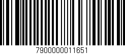 Código de barras (EAN, GTIN, SKU, ISBN): '7900000011651'