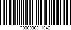 Código de barras (EAN, GTIN, SKU, ISBN): '7900000011842'