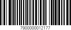 Código de barras (EAN, GTIN, SKU, ISBN): '7900000012177'