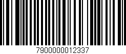 Código de barras (EAN, GTIN, SKU, ISBN): '7900000012337'