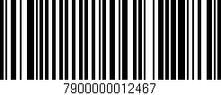 Código de barras (EAN, GTIN, SKU, ISBN): '7900000012467'