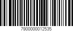 Código de barras (EAN, GTIN, SKU, ISBN): '7900000012535'