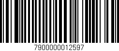 Código de barras (EAN, GTIN, SKU, ISBN): '7900000012597'