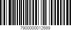 Código de barras (EAN, GTIN, SKU, ISBN): '7900000012689'