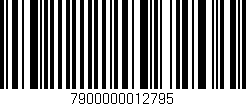 Código de barras (EAN, GTIN, SKU, ISBN): '7900000012795'