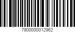 Código de barras (EAN, GTIN, SKU, ISBN): '7900000012962'