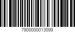 Código de barras (EAN, GTIN, SKU, ISBN): '7900000013099'