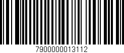 Código de barras (EAN, GTIN, SKU, ISBN): '7900000013112'