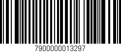 Código de barras (EAN, GTIN, SKU, ISBN): '7900000013297'