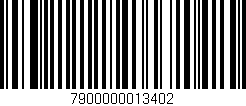 Código de barras (EAN, GTIN, SKU, ISBN): '7900000013402'