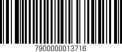 Código de barras (EAN, GTIN, SKU, ISBN): '7900000013716'
