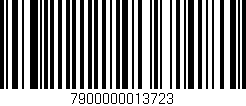 Código de barras (EAN, GTIN, SKU, ISBN): '7900000013723'