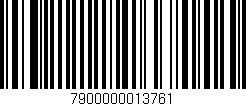 Código de barras (EAN, GTIN, SKU, ISBN): '7900000013761'