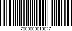 Código de barras (EAN, GTIN, SKU, ISBN): '7900000013877'