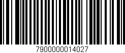 Código de barras (EAN, GTIN, SKU, ISBN): '7900000014027'