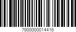 Código de barras (EAN, GTIN, SKU, ISBN): '7900000014416'