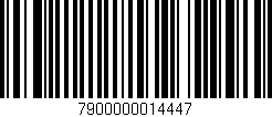 Código de barras (EAN, GTIN, SKU, ISBN): '7900000014447'