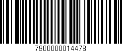 Código de barras (EAN, GTIN, SKU, ISBN): '7900000014478'