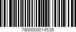 Código de barras (EAN, GTIN, SKU, ISBN): '7900000014539'