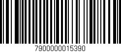 Código de barras (EAN, GTIN, SKU, ISBN): '7900000015390'