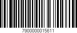 Código de barras (EAN, GTIN, SKU, ISBN): '7900000015611'