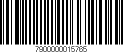 Código de barras (EAN, GTIN, SKU, ISBN): '7900000015765'