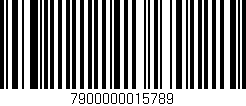 Código de barras (EAN, GTIN, SKU, ISBN): '7900000015789'