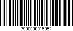 Código de barras (EAN, GTIN, SKU, ISBN): '7900000015857'