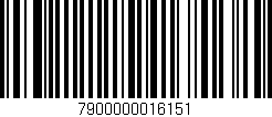 Código de barras (EAN, GTIN, SKU, ISBN): '7900000016151'
