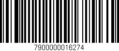 Código de barras (EAN, GTIN, SKU, ISBN): '7900000016274'
