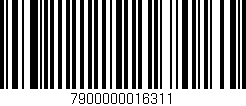 Código de barras (EAN, GTIN, SKU, ISBN): '7900000016311'