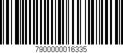 Código de barras (EAN, GTIN, SKU, ISBN): '7900000016335'