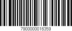 Código de barras (EAN, GTIN, SKU, ISBN): '7900000016359'