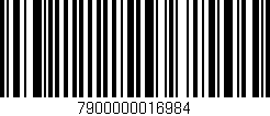 Código de barras (EAN, GTIN, SKU, ISBN): '7900000016984'